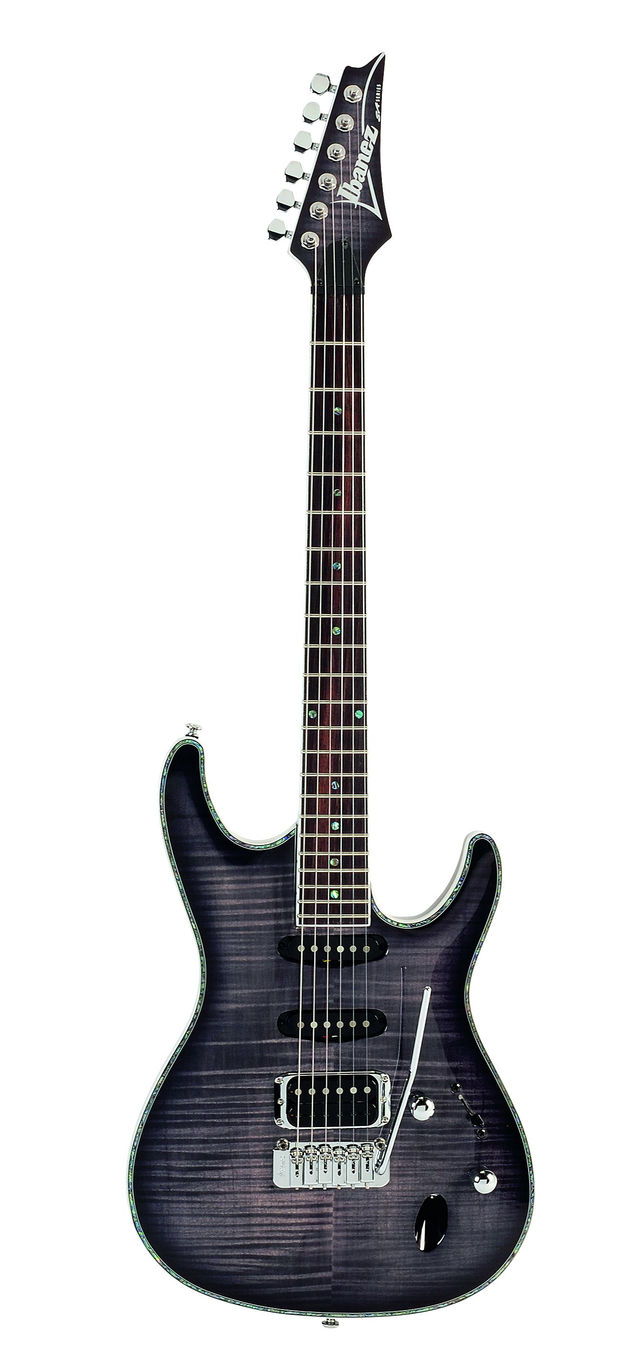 The set maple neck is comprised of three pieces.
